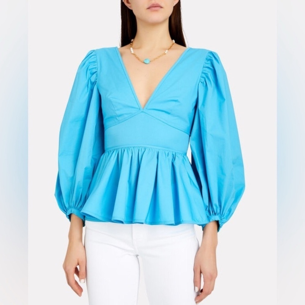NEW STAUD Luna Peplum Top 12